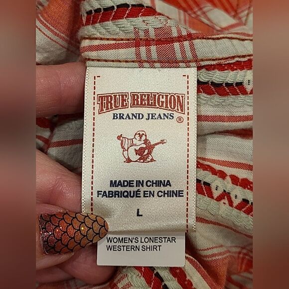 True Religion Lonestar Western Peral Snap Front Closure Longsleeve Shirt | L - Picture 7 of 11